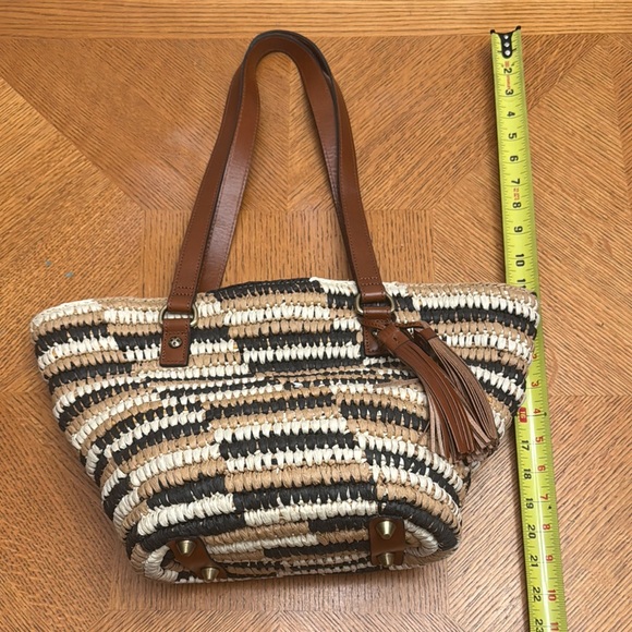 Patricia Nash Tinella Straw Tote Bag New With Tags - Picture 7 of 9